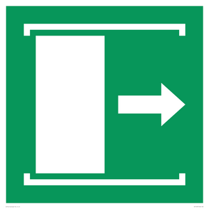 E033 safe condition door slides right to open